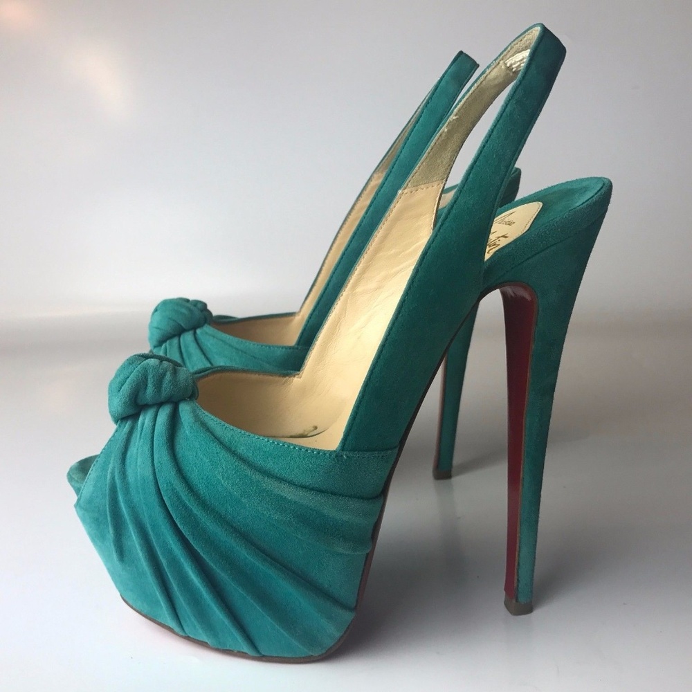 Louboutin Miss Benin 160 Turquoise Pumps Euro 37.5
